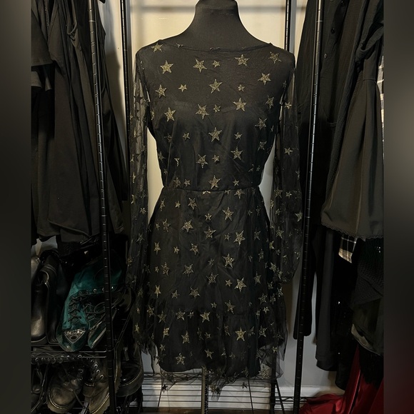 Bb Dakota Mesh Star Dress - Picture 1 of 3